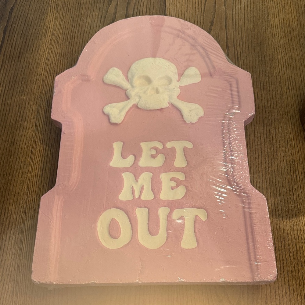 Ashland Pink Halloween Tombstone Decor